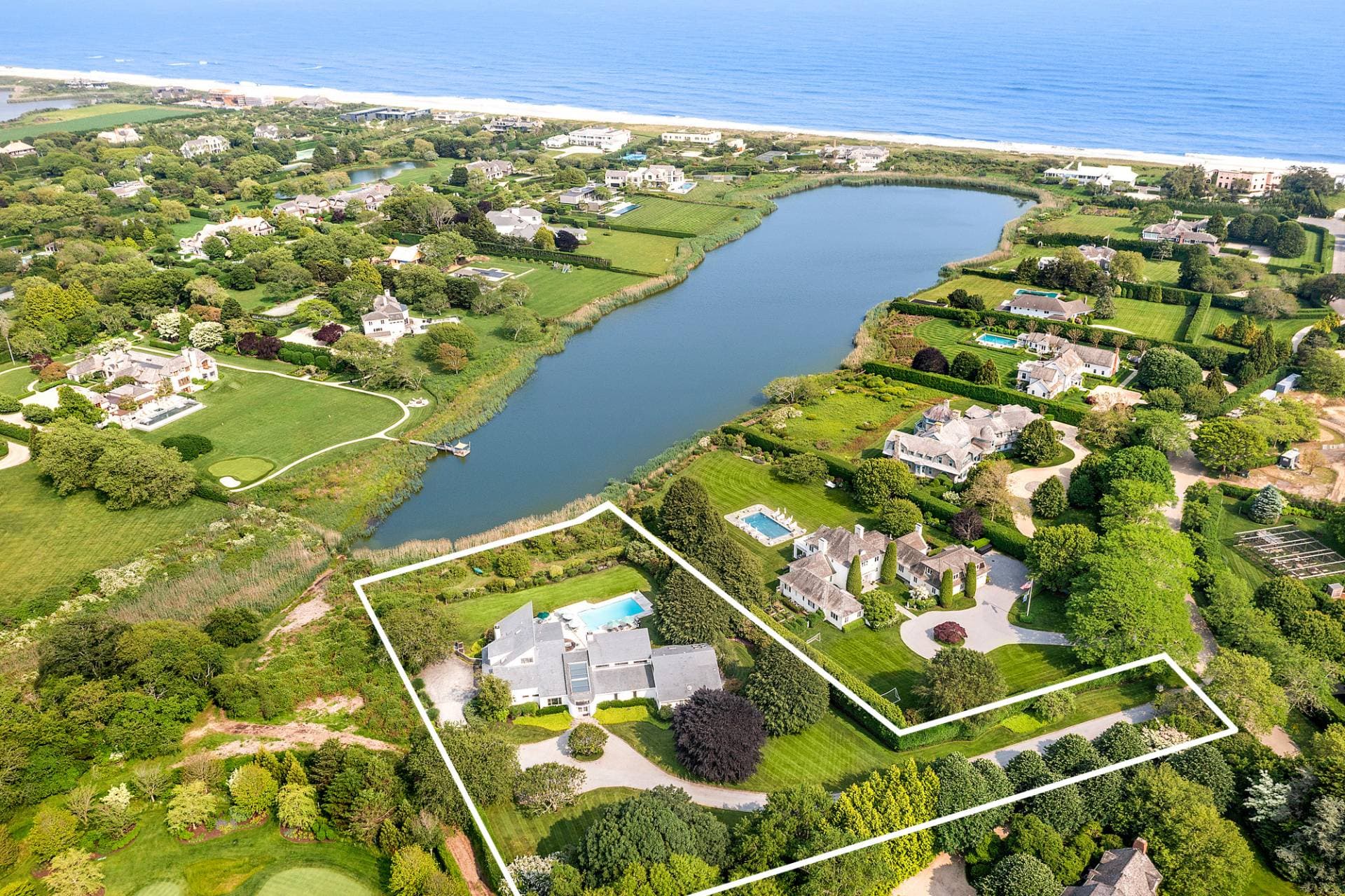 Luxury Hamptons waterfront estate